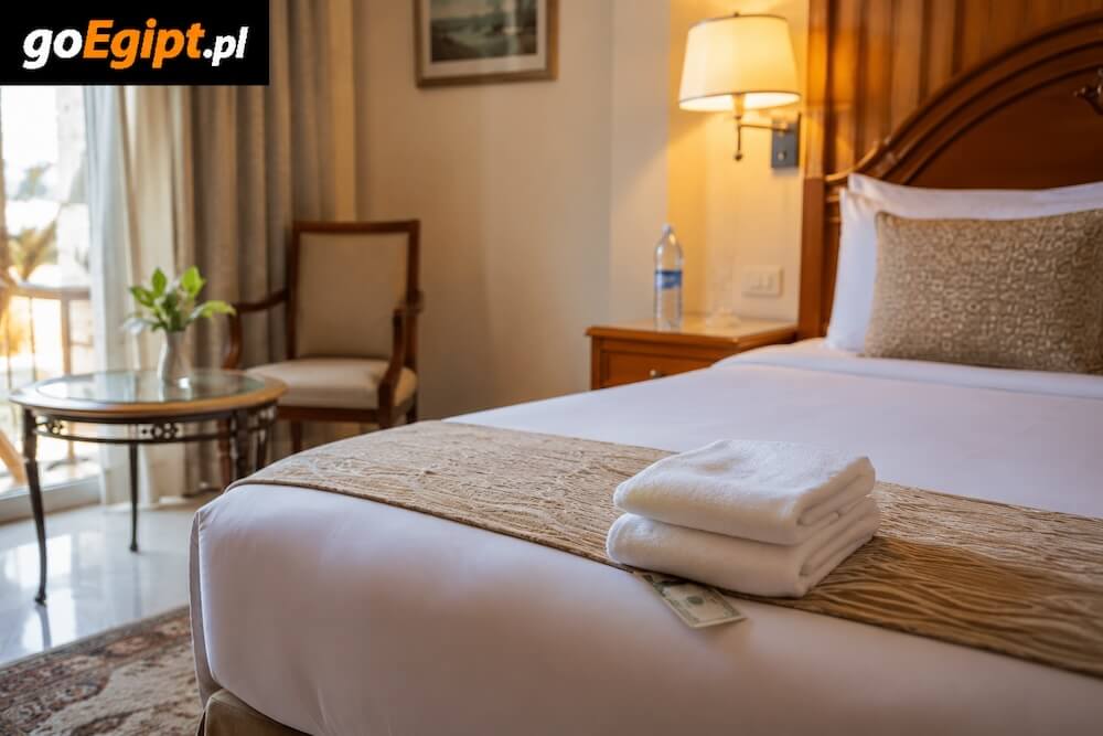 Napiwek dla pokojówki w hotelu w Egipcie zostawiony w pokoju