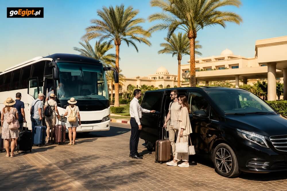 Transfer z lotniska do hotelu w Egipcie – bus i prywatny przejazd
