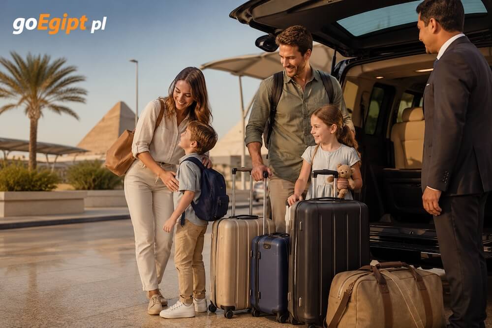 Prywatny transfer w Egipcie dla rodziny z dziećmi i bagażami