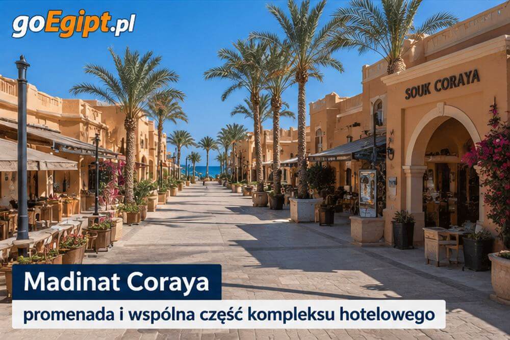 Madinat Coraya – promenada i wspólna część kompleksu hotelowego