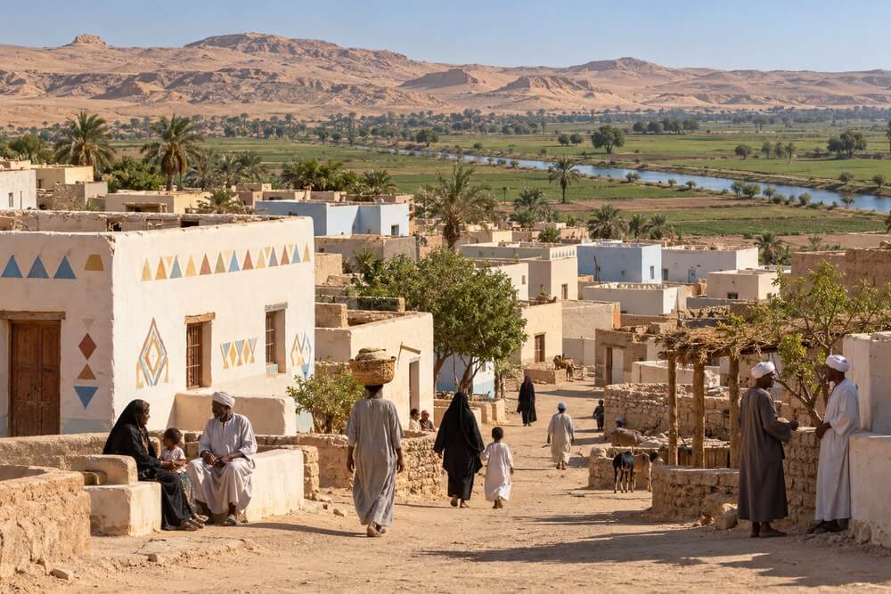 Nowa Nubia w rejonie Kom Ombo po przesiedleniach
