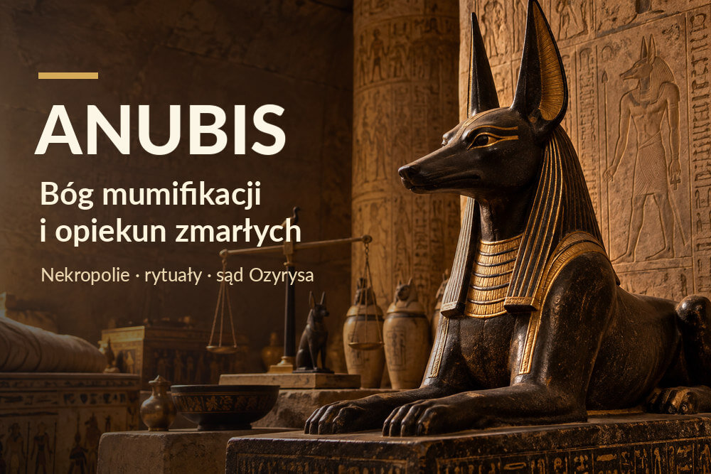 Anubis – bóg mumifikacji, nekropolii i opiekun zmarłych w starożytnym Egipcie