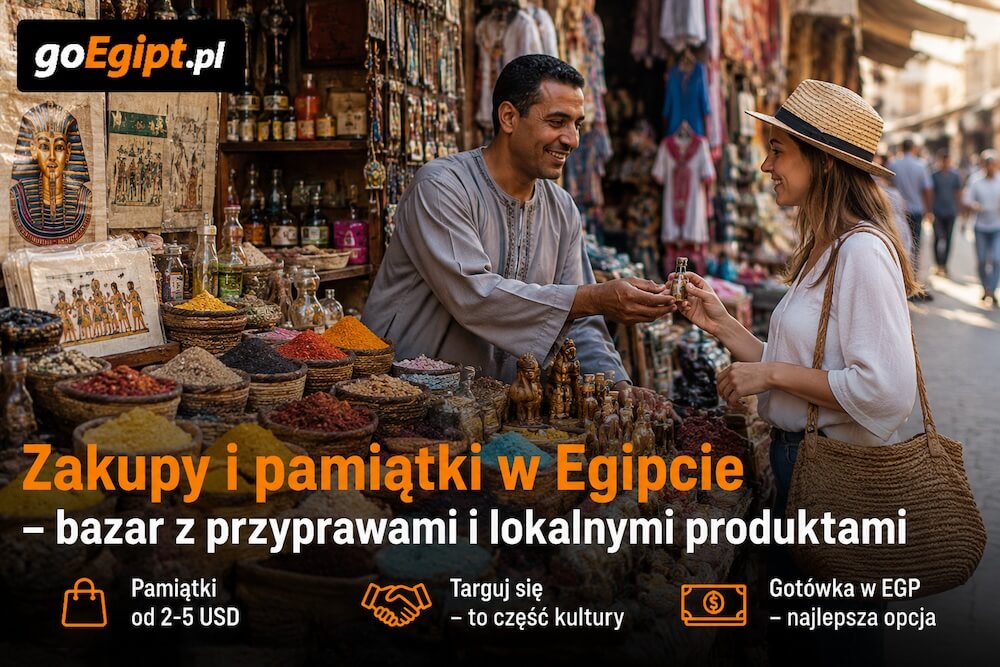 Zakupy i pamiątki w Egipcie – bazar z przyprawami i lokalnymi produktami