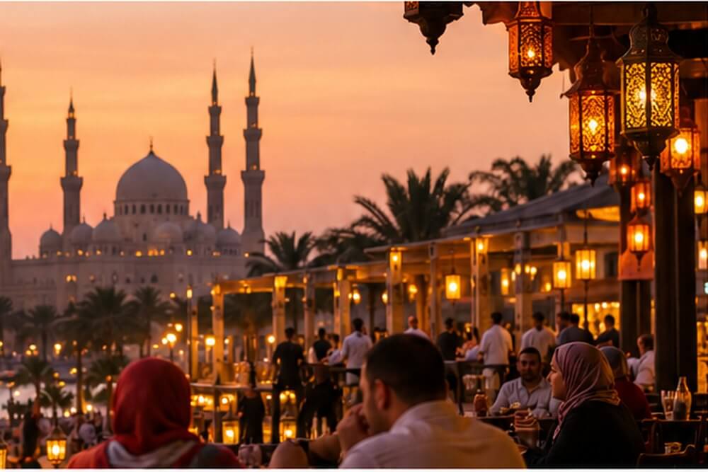 Wieczorne restauracje po iftarze w Egipcie