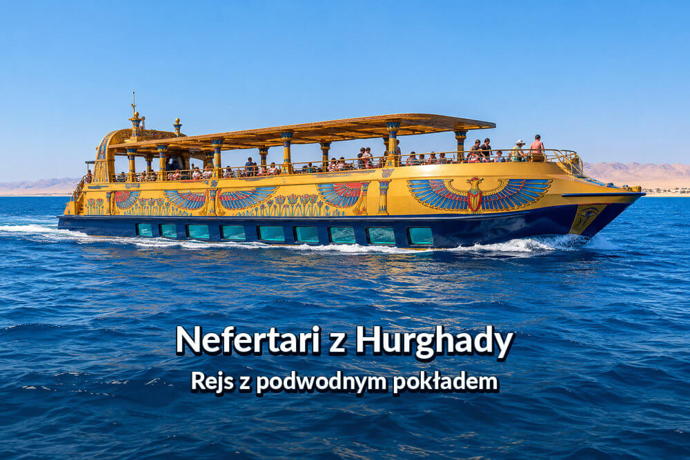Nefertari z Hurghady – rejs z podwodnym pokładem i snorkelingiem
